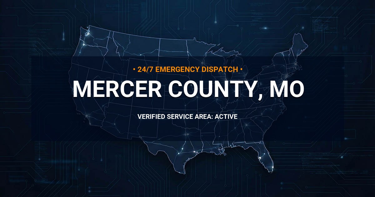 Emergency Plumbing Dispatch Map for Mercer County Plumbing Logistics