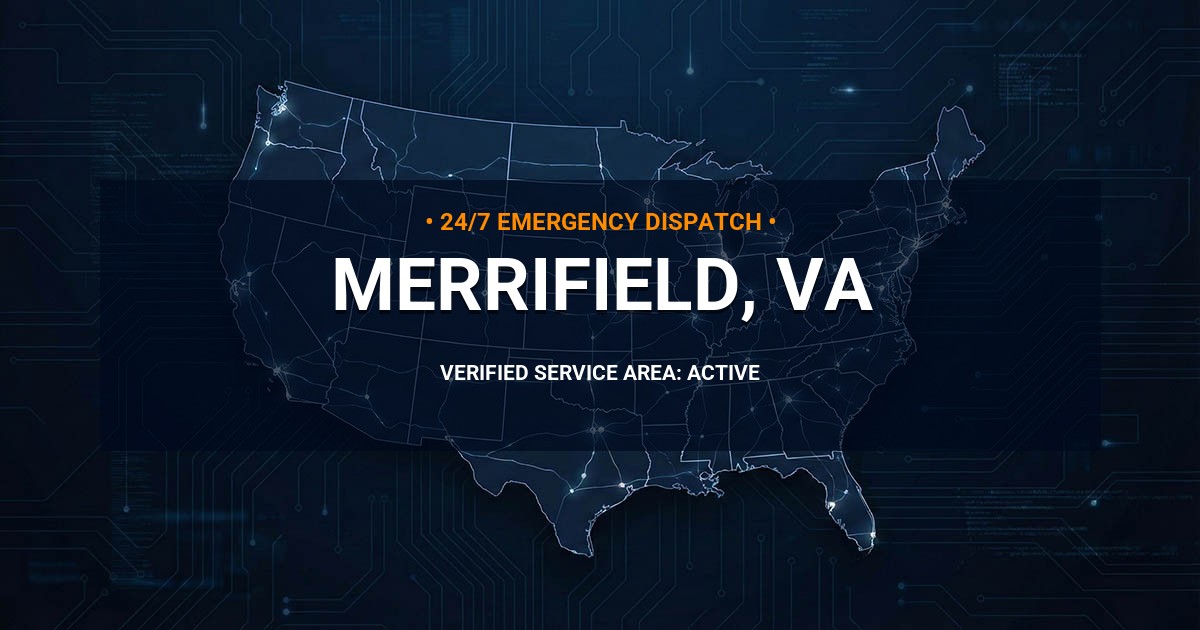 Emergency Plumbing Dispatch Map for Plumbing Services: Merrifield, VA