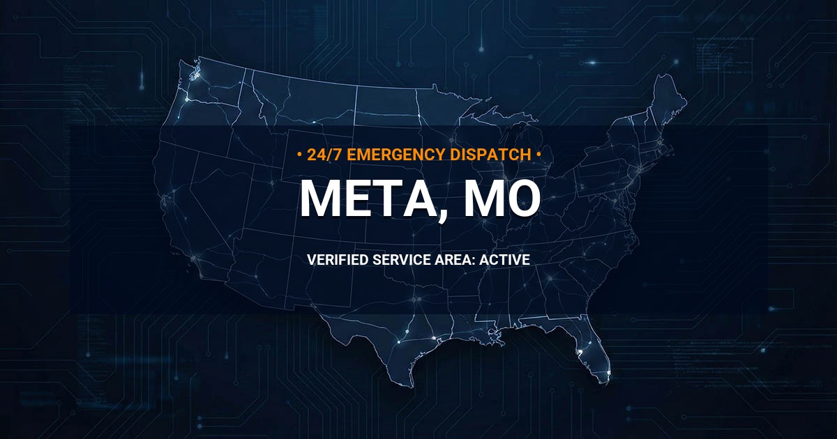 Emergency Plumbing Dispatch Map for Plumbing Services: Meta, MO