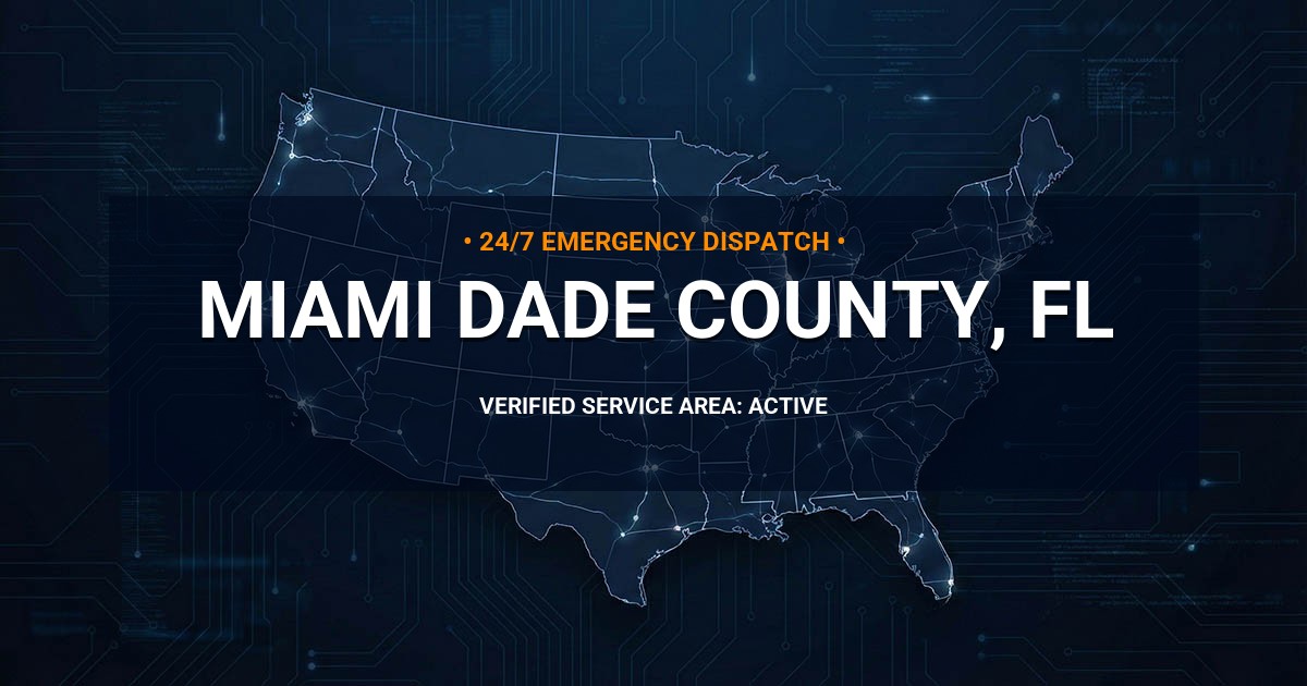 Emergency Plumbing Dispatch Map for Miami-Dade County Plumbing Logistics