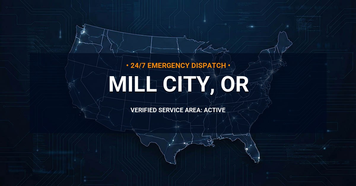 Emergency Plumbing Dispatch Map for Plumbing Services: Mill City, OR