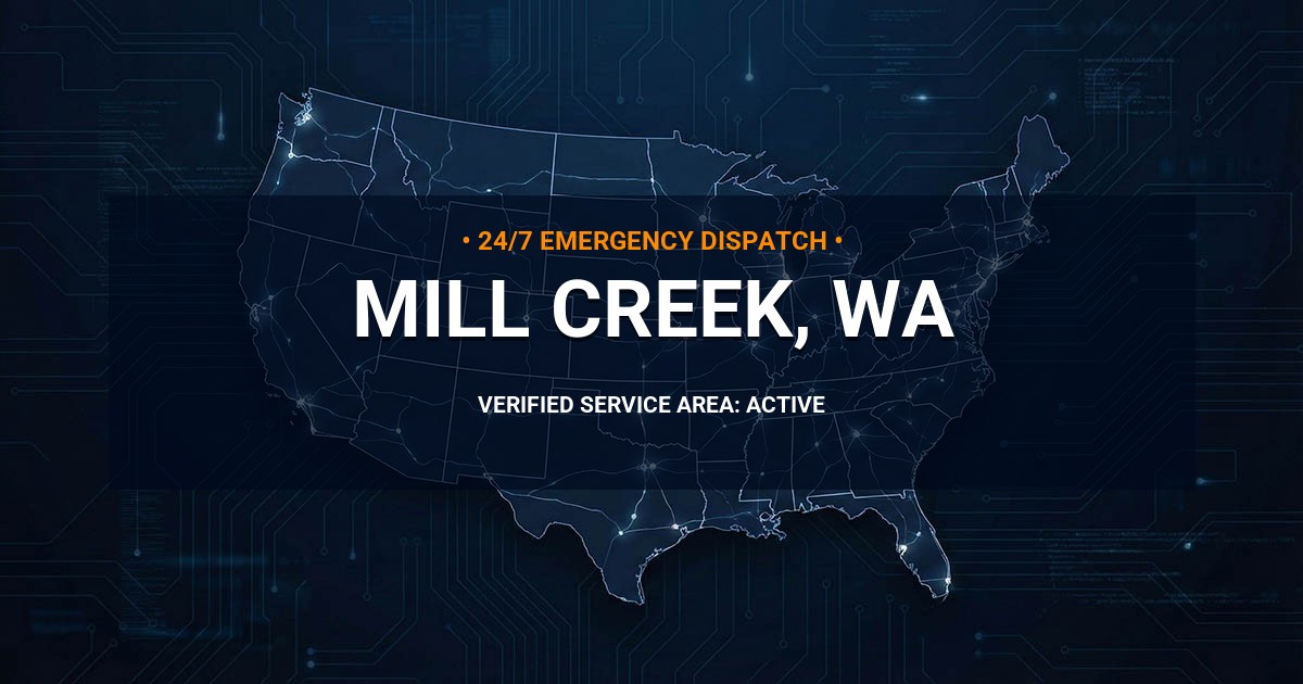 Emergency Plumbing Dispatch Map for Plumbing Services: Mill Creek, WA