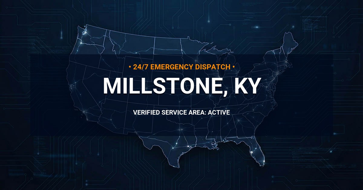 Emergency Plumbing Dispatch Map for Plumbing Services: Millstone, KY