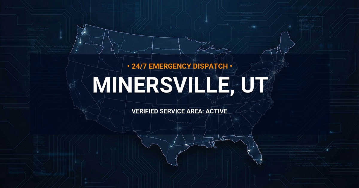 Emergency Plumbing Dispatch Map for Plumbing Services: Minersville, UT