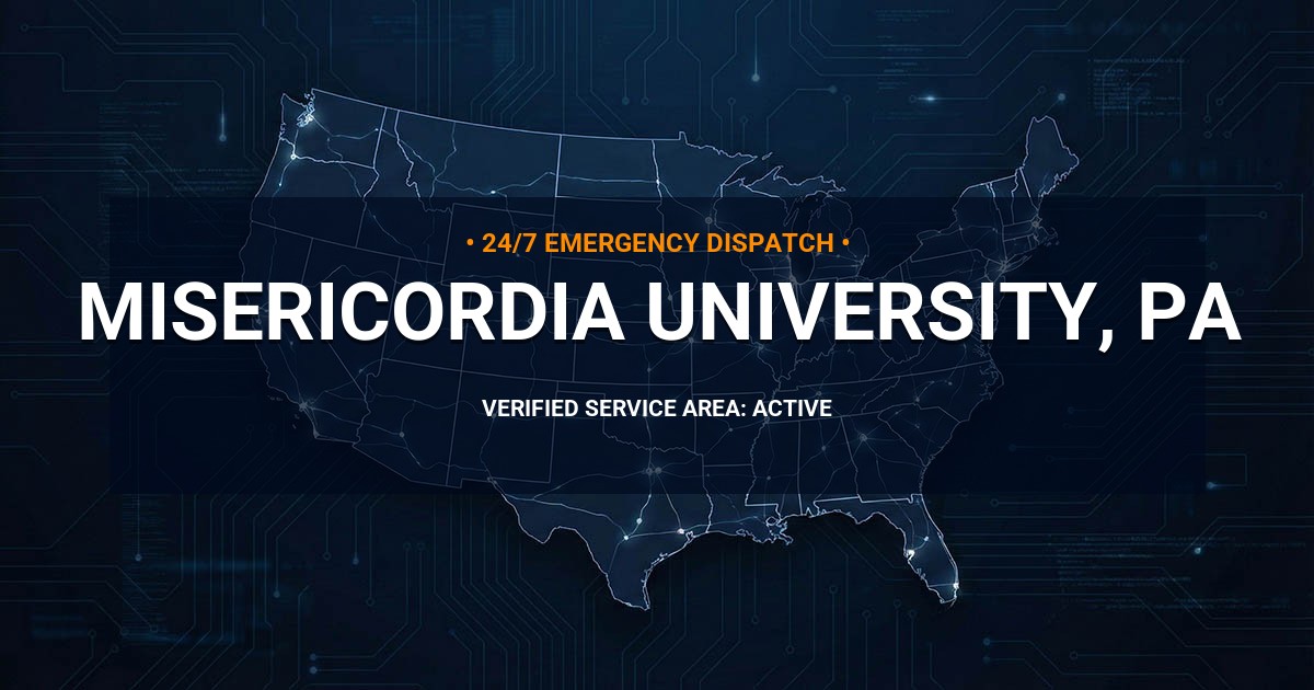 Emergency Plumbing Dispatch Map for Plumbing Services: Misericordia University, PA