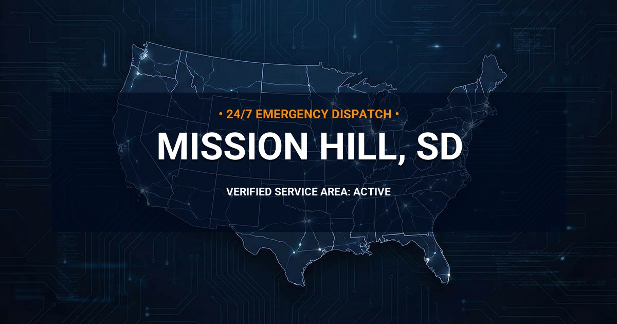 Emergency Plumbing Dispatch Map for Plumbing Services: Mission Hill, SD
