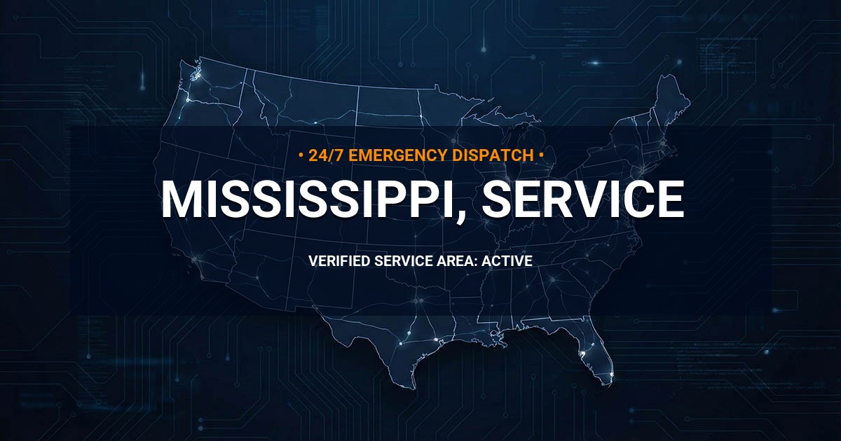 Emergency Plumbing Dispatch Map for Mississippi Plumbing Administration