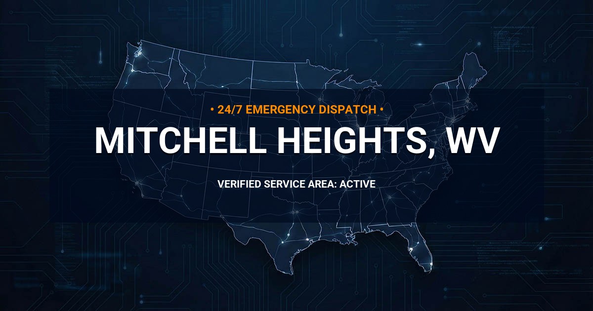 Emergency Plumbing Dispatch Map for Plumbing Services: Mitchell Heights, WV