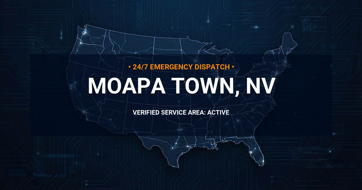 Emergency Plumbing Dispatch Map for Plumbing Services: Moapa Town, NV