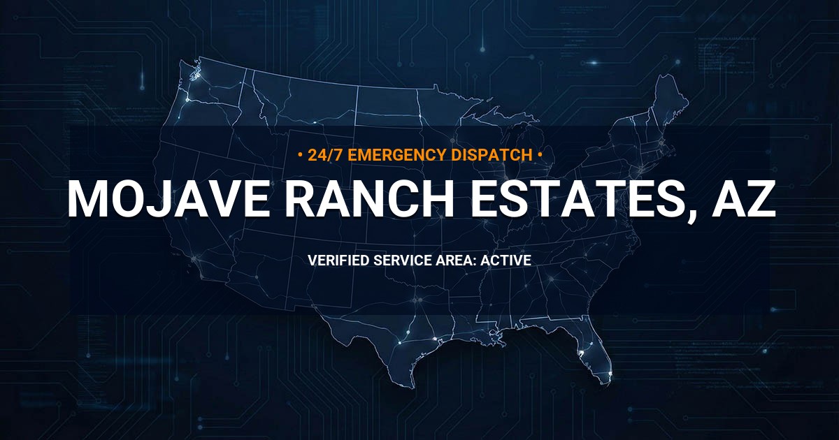 Emergency Plumbing Dispatch Map for Plumbing Services: Mojave Ranch Estates, AZ