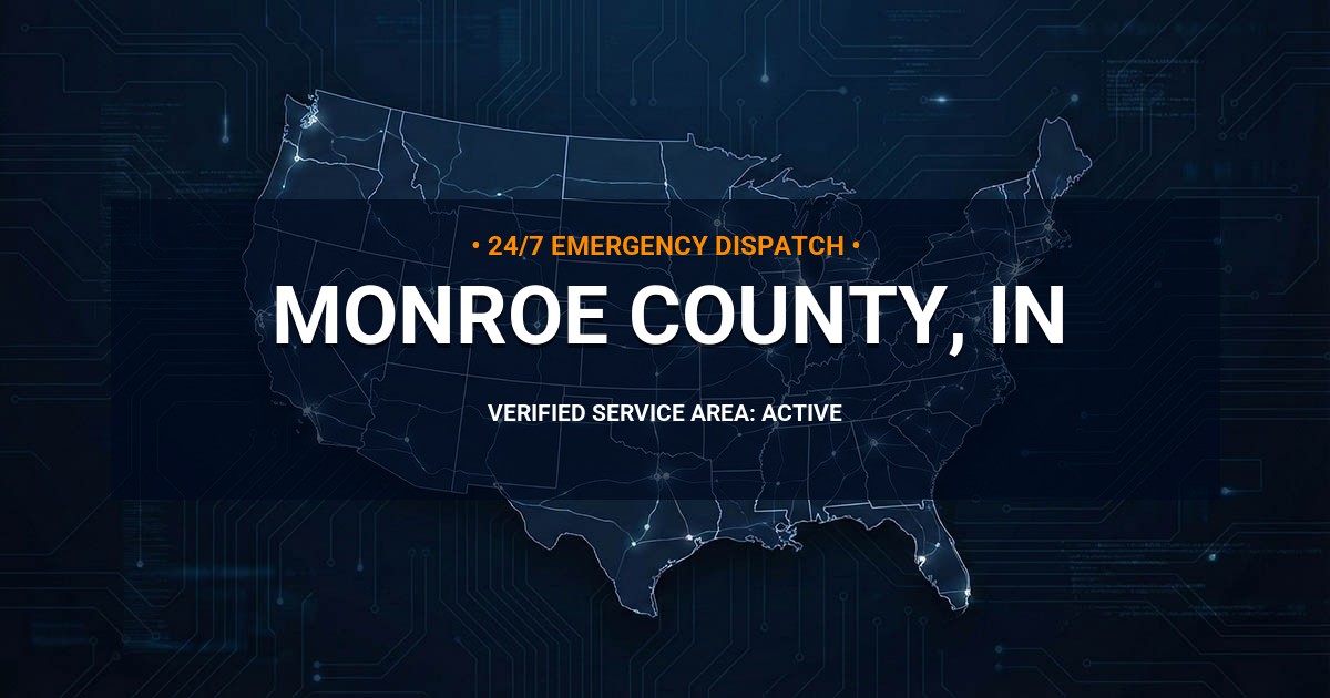 Emergency Plumbing Dispatch Map for Monroe County Plumbing Logistics