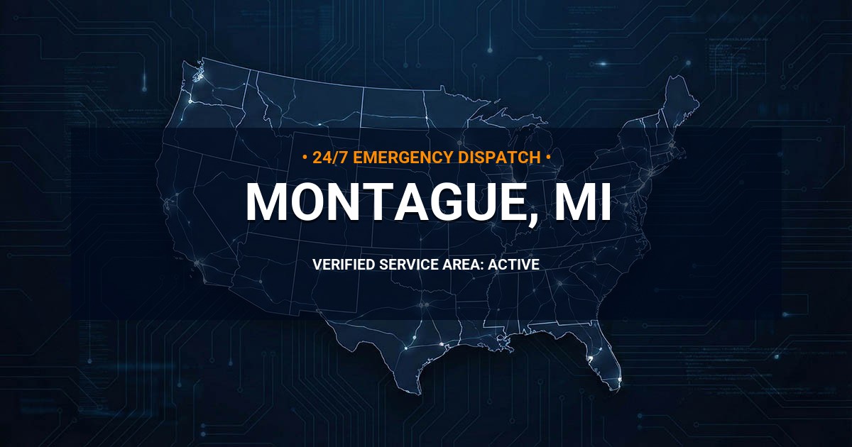 Emergency Plumbing Dispatch Map for Plumbing Services: Montague, MI