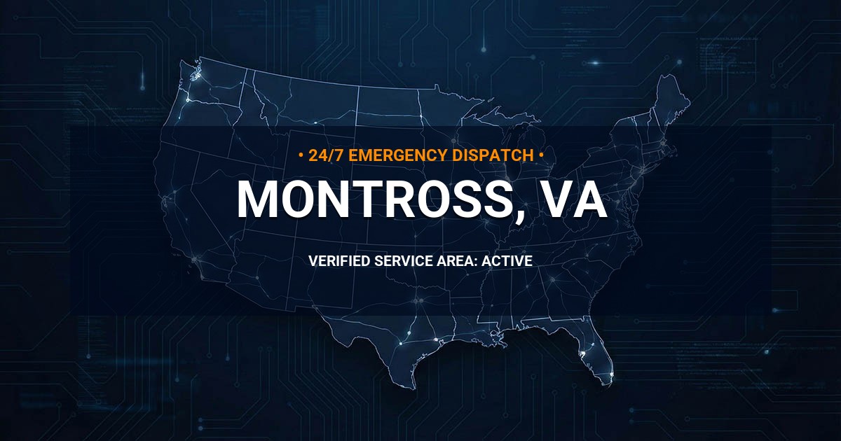 Emergency Plumbing Dispatch Map for Plumbing Services: Montross, VA