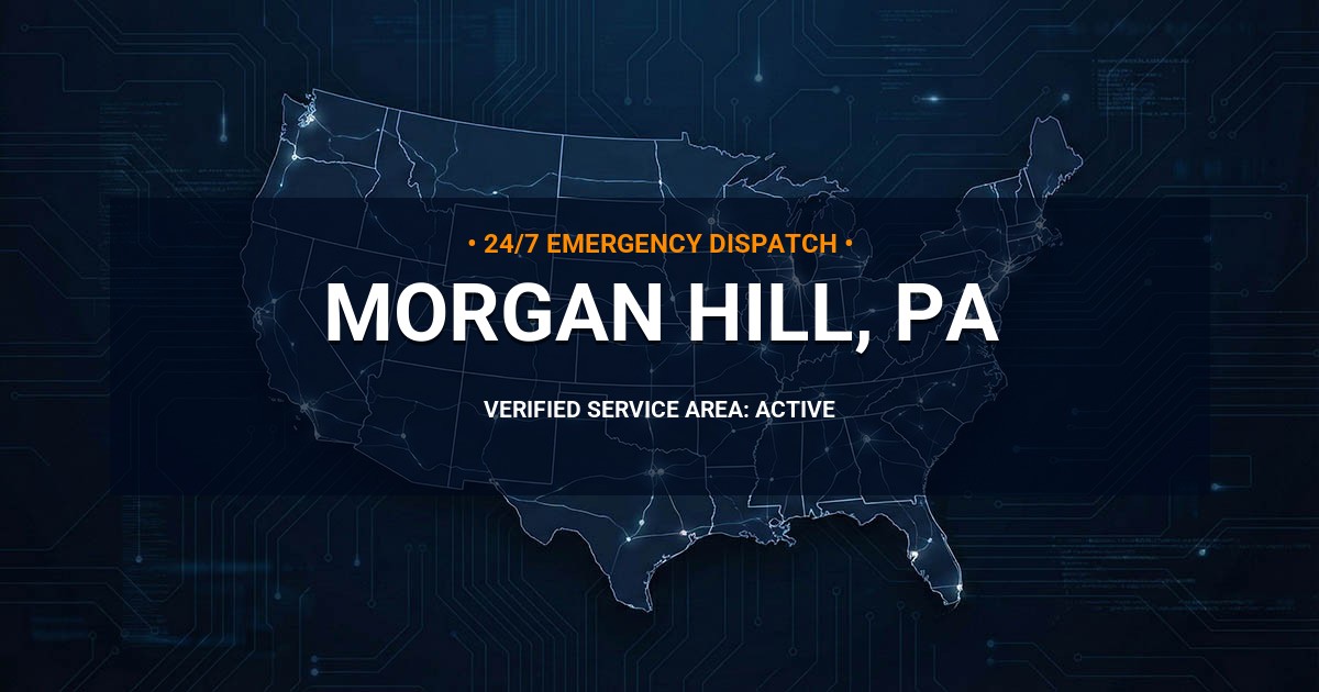Emergency Plumbing Dispatch Map for Plumbing Services: Morgan Hill, PA