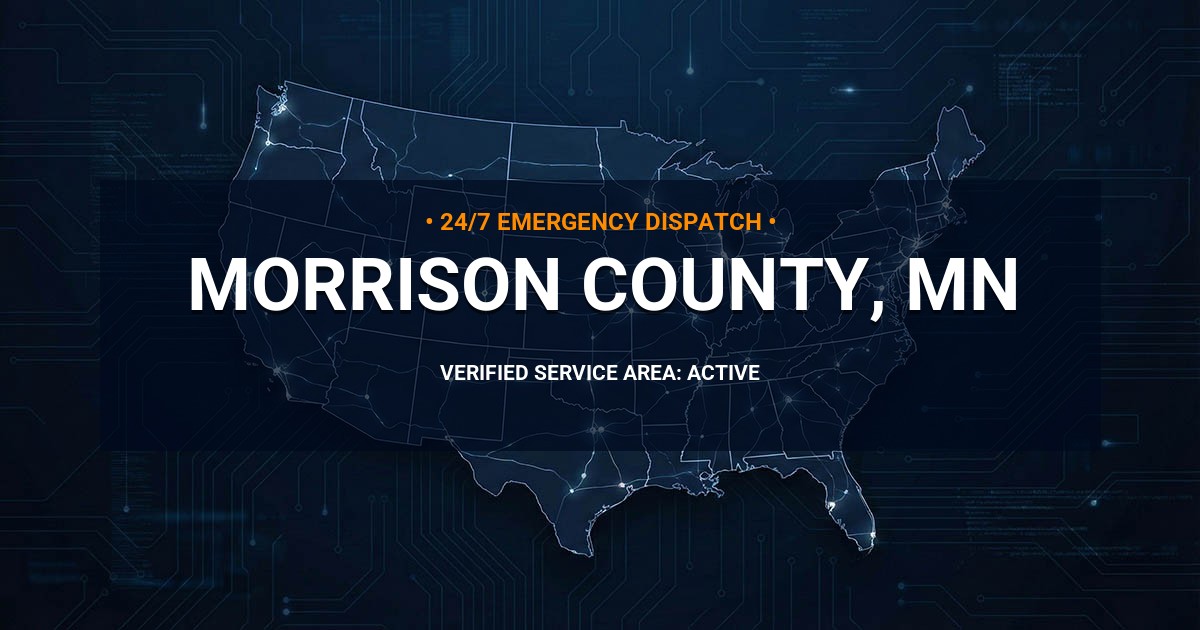 Emergency Plumbing Dispatch Map for Morrison County Plumbing Logistics