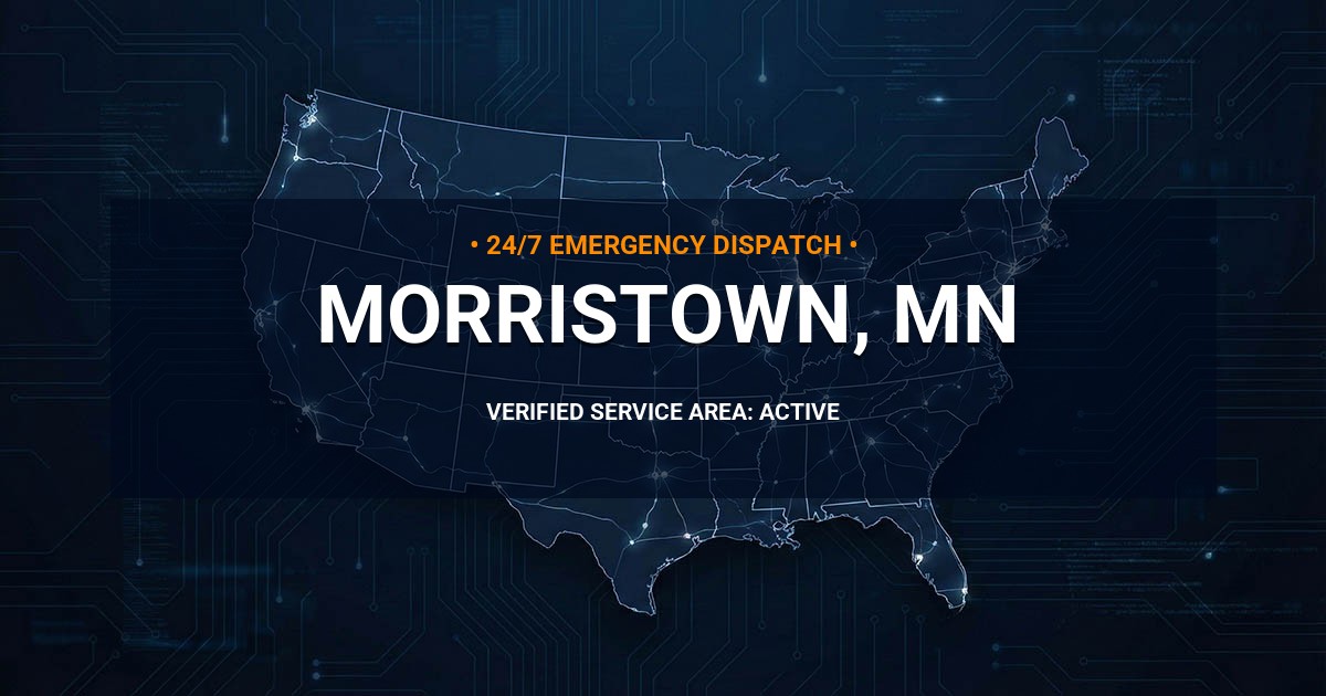 Emergency Plumbing Dispatch Map for Plumbing Services: Morristown, MN