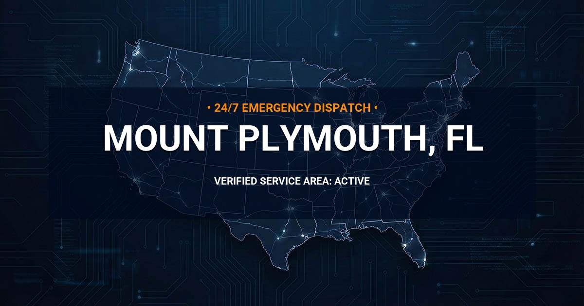 Emergency Plumbing Dispatch Map for Plumbing Services: Mount Plymouth, FL