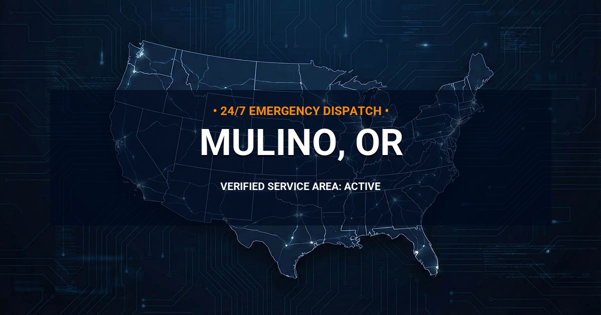 Emergency Plumbing Dispatch Map for Plumbing Services: Mulino, OR