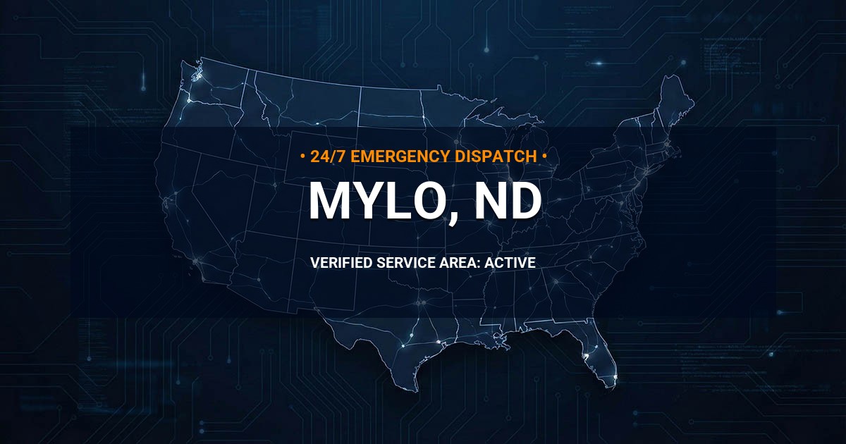 Emergency Plumbing Dispatch Map for Plumbing Services: Mylo, ND