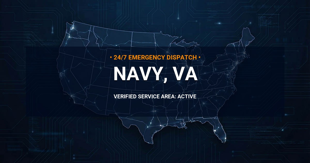 Emergency Plumbing Dispatch Map for Plumbing Services: Navy, VA