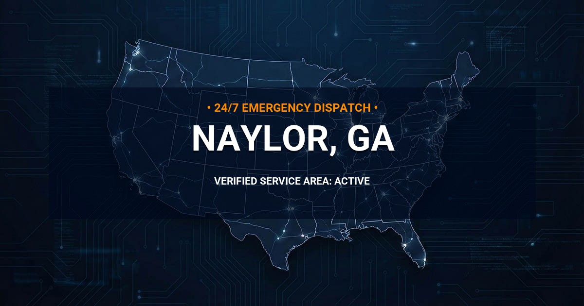 Emergency Plumbing Dispatch Map for Plumbing Services: Naylor, GA