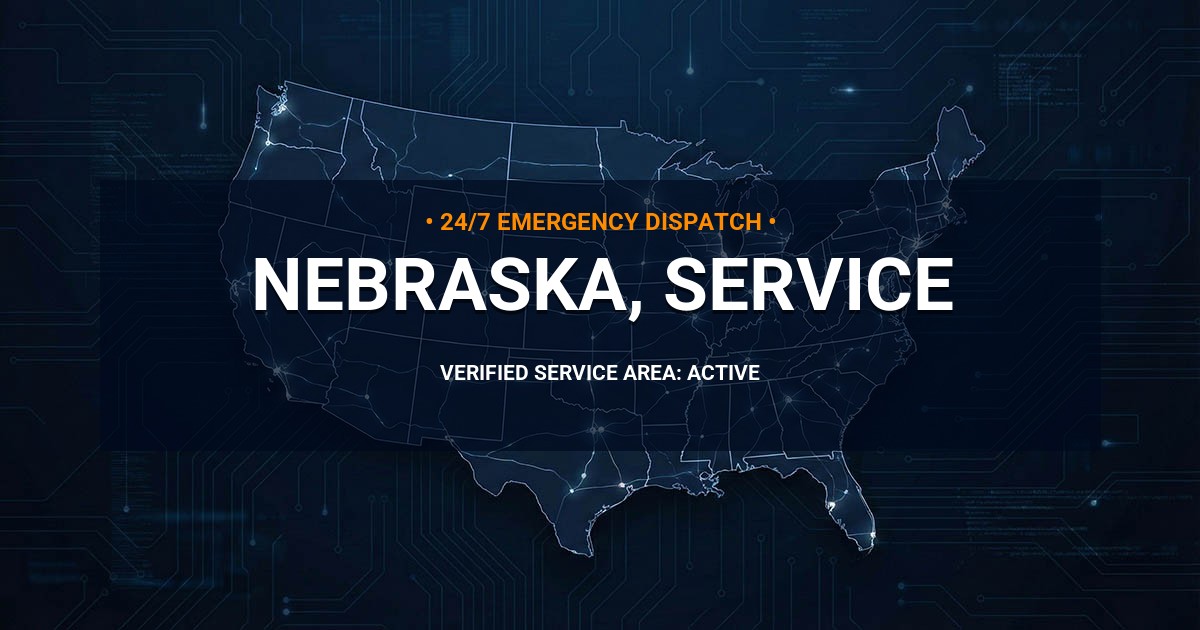 Emergency Plumbing Dispatch Map for Nebraska Plumbing Administration
