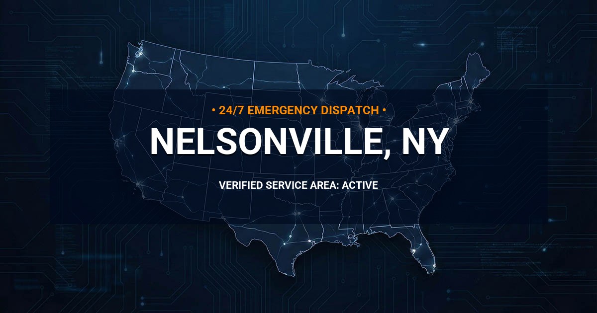 Emergency Plumbing Dispatch Map for Plumbing Services: Nelsonville, NY