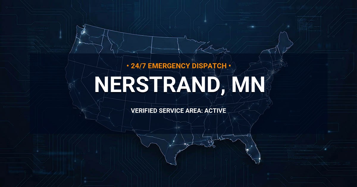 Emergency Plumbing Dispatch Map for Plumbing Services: Nerstrand, MN