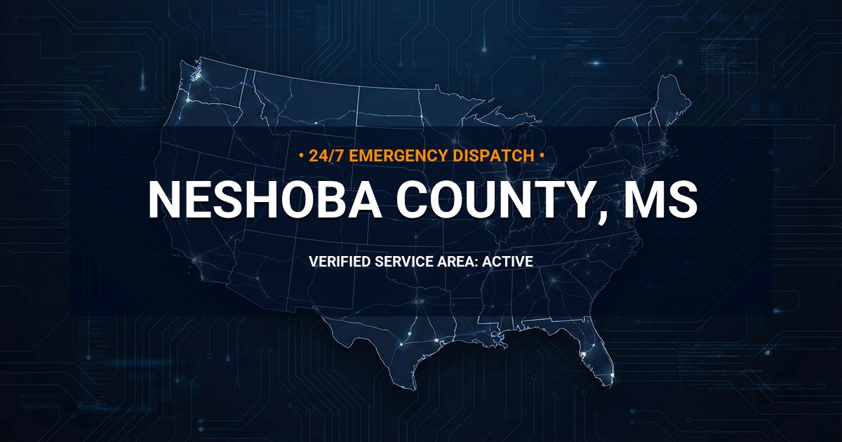 Emergency Plumbing Dispatch Map for Neshoba County Plumbing Logistics