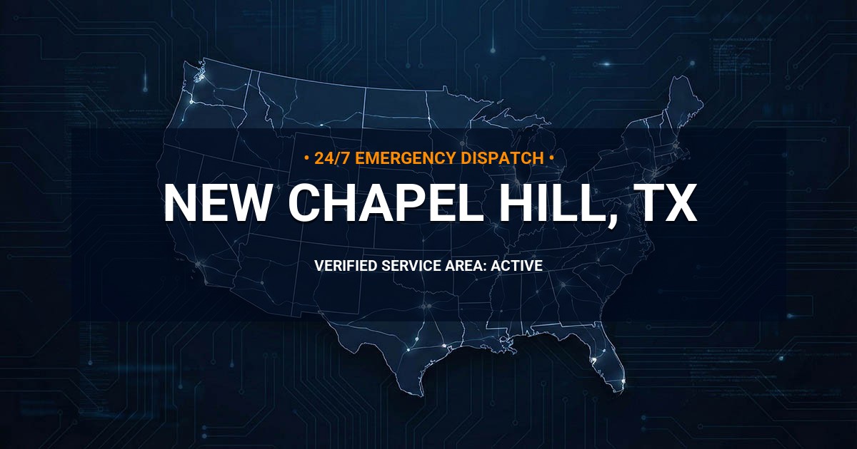 Emergency Plumbing Dispatch Map for Plumbing Services: New Chapel Hill, TX