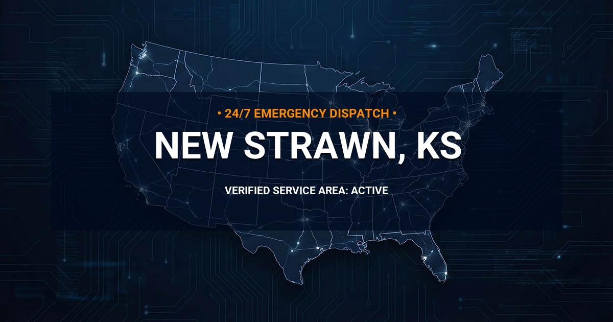 Emergency Plumbing Dispatch Map for Plumbing Services: New Strawn, KS