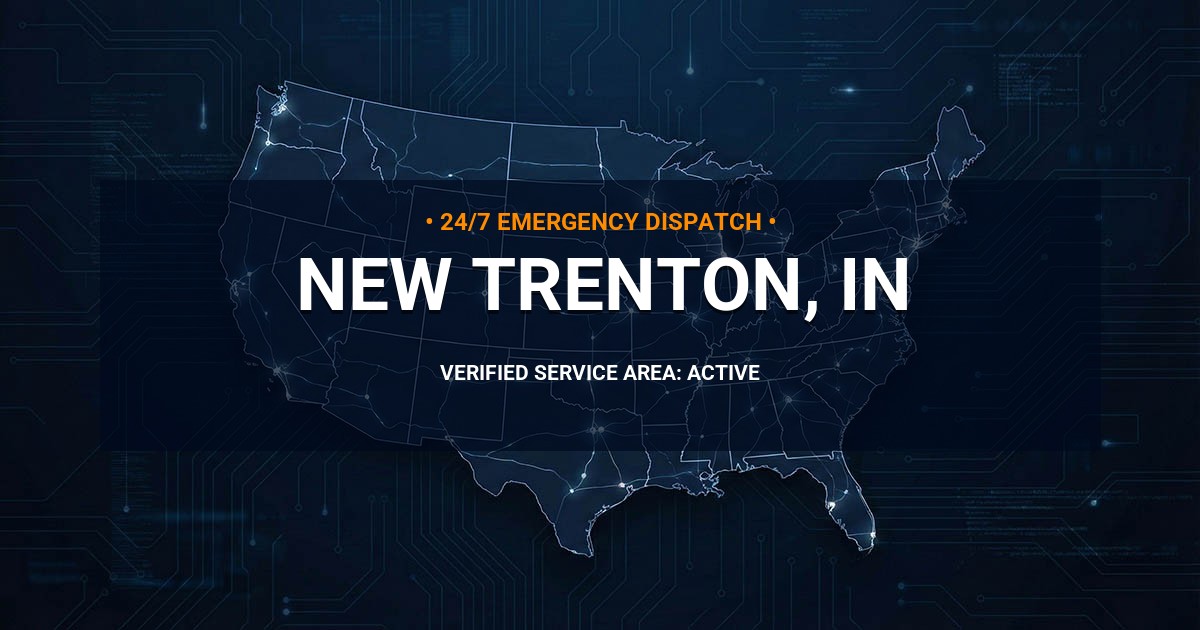 Emergency Plumbing Dispatch Map for Plumbing Services: New Trenton, IN