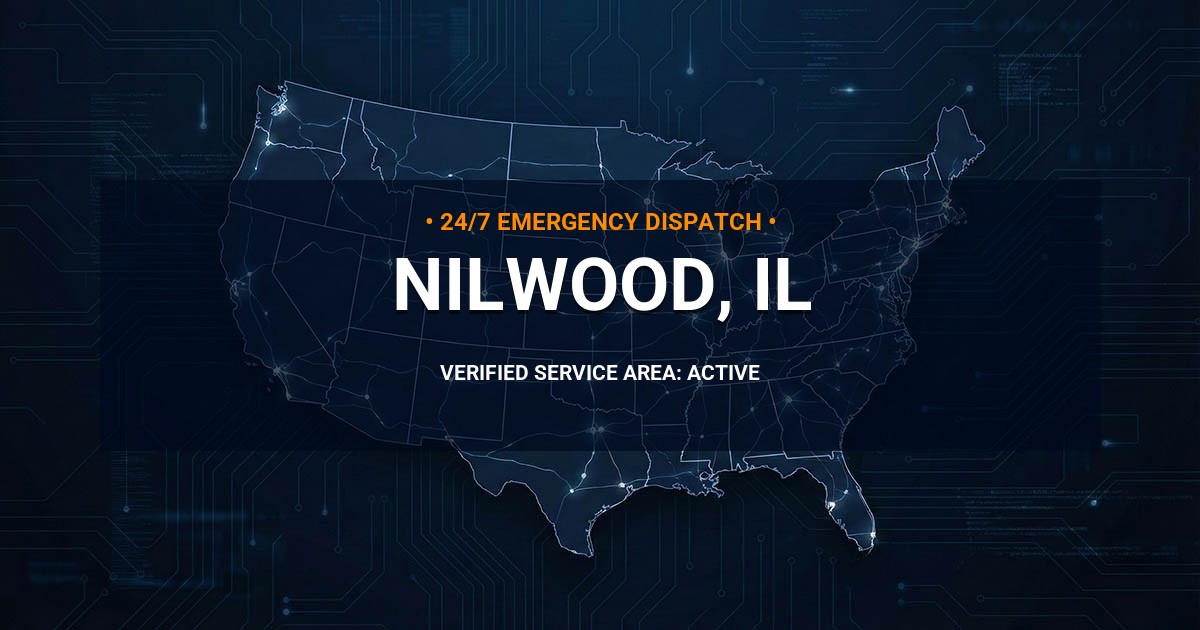 Emergency Plumbing Dispatch Map for Plumbing Services: Nilwood, IL