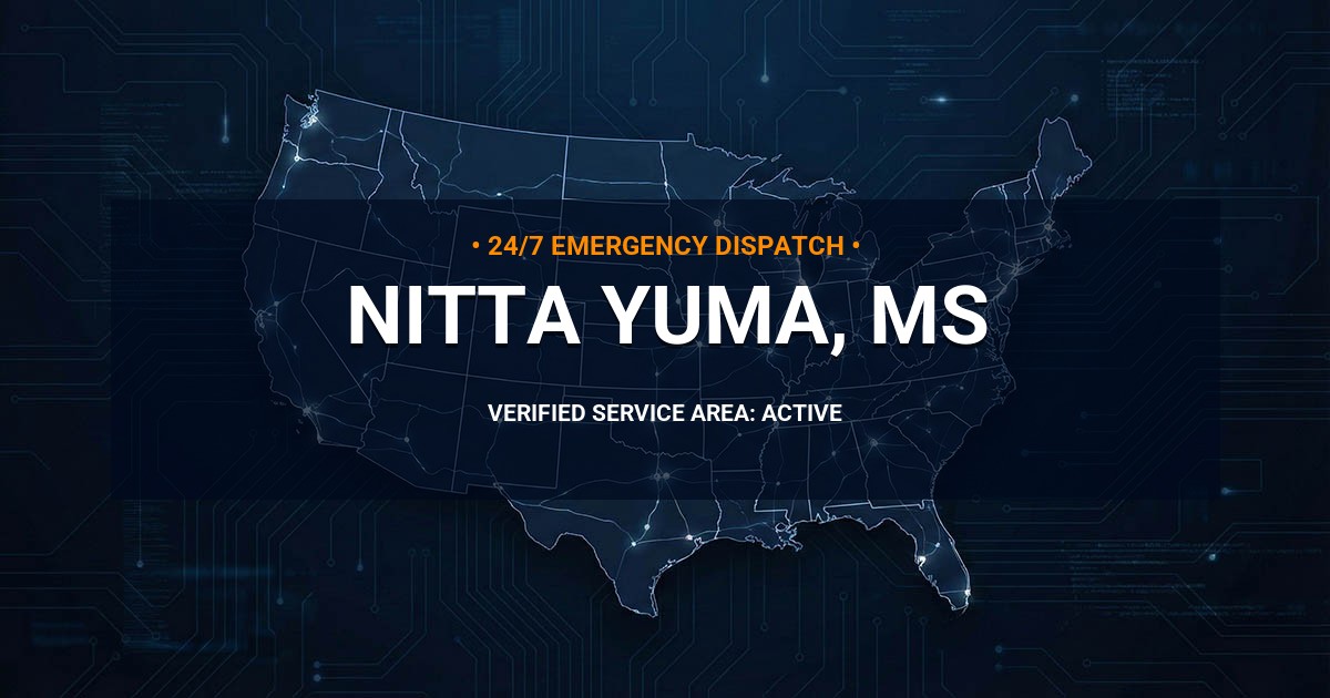 Emergency Plumbing Dispatch Map for Plumbing Services: Nitta Yuma, MS