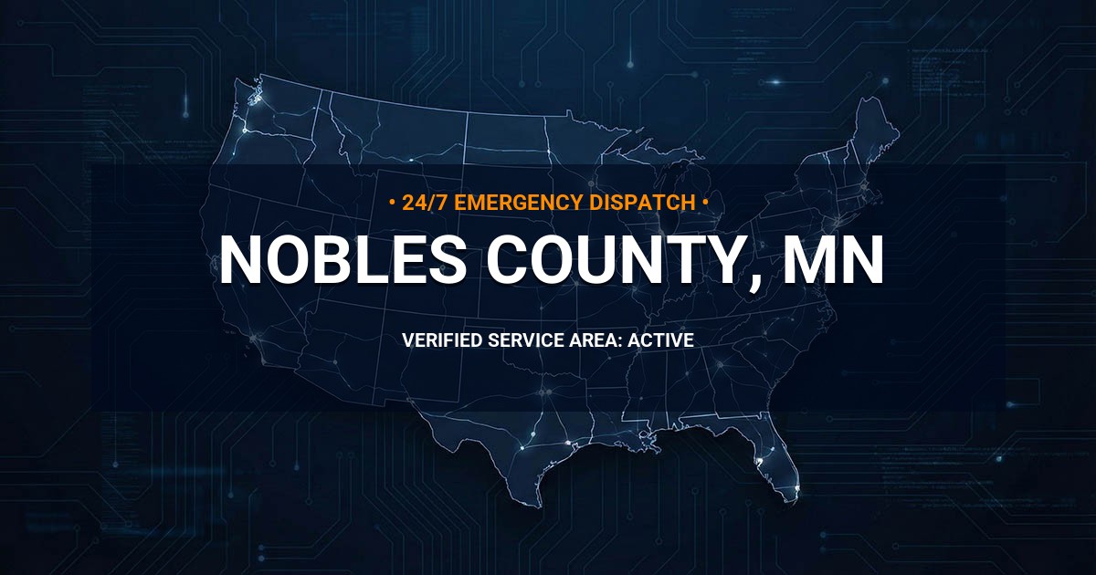 Emergency Plumbing Dispatch Map for Nobles County Plumbing Logistics