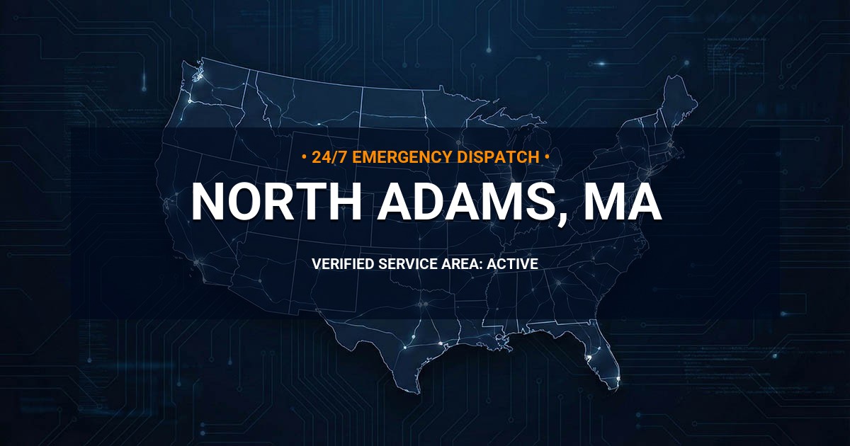 Emergency Plumbing Dispatch Map for Plumbing Services: North Adams, MA