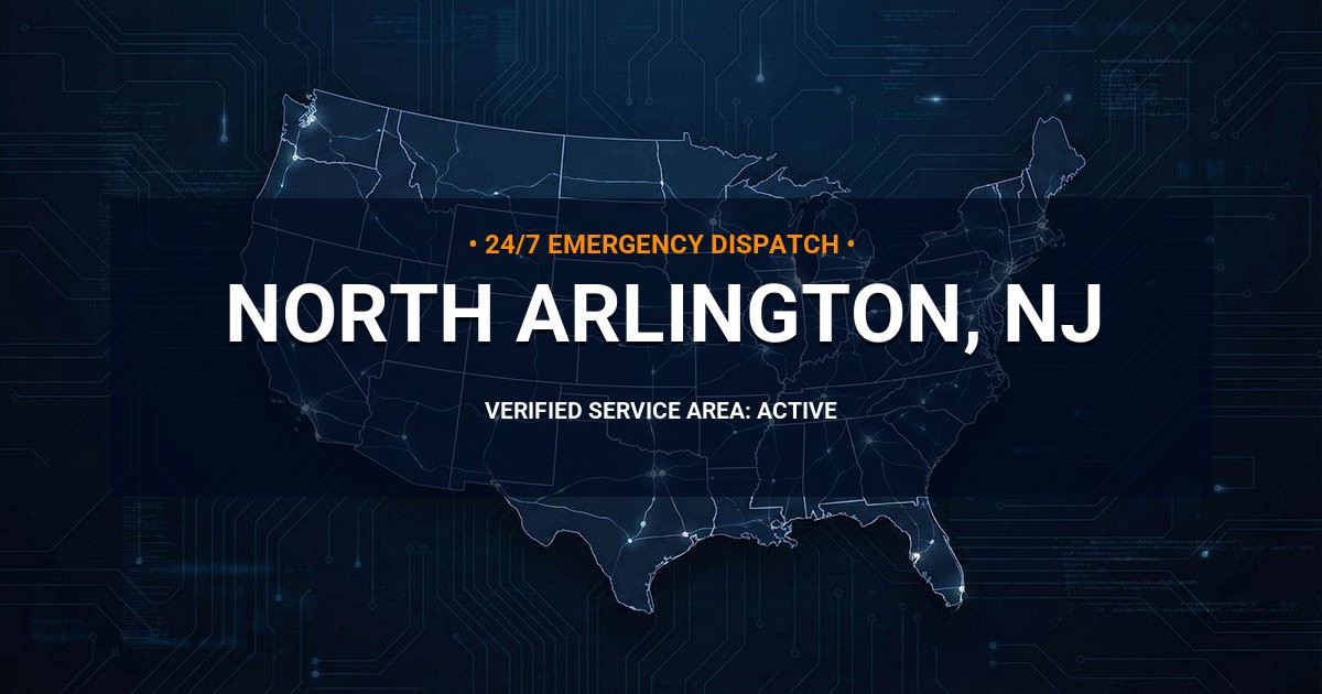 Emergency Plumbing Dispatch Map for Plumbing Services: North Arlington, NJ