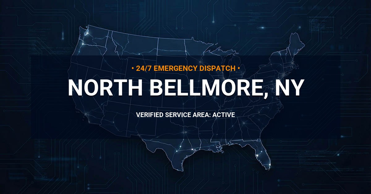 Emergency Plumbing Dispatch Map for Plumbing Services: North Bellmore, NY