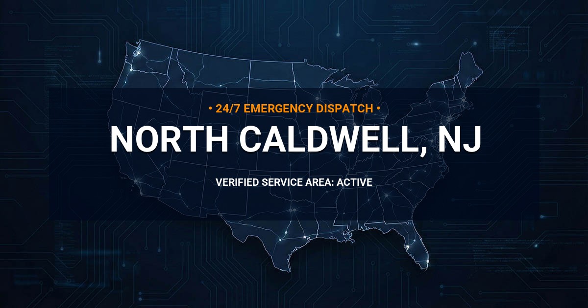 Emergency Plumbing Dispatch Map for Plumbing Services: North Caldwell, NJ