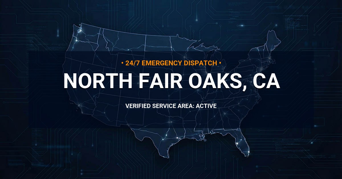 Emergency Plumbing Dispatch Map for Plumbing Services: North Fair Oaks, CA