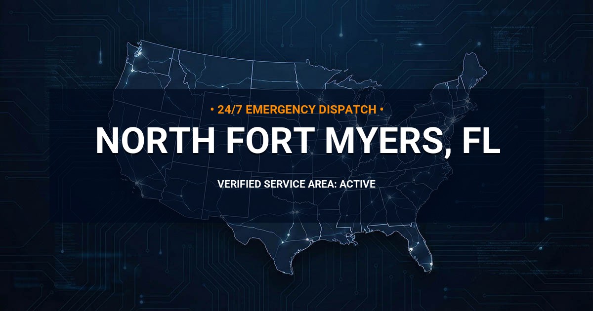 Emergency Plumbing Dispatch Map for Plumbing Services: North Fort Myers, FL
