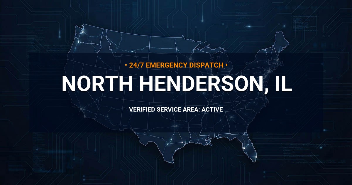 Emergency Plumbing Dispatch Map for Plumbing Services: North Henderson, IL