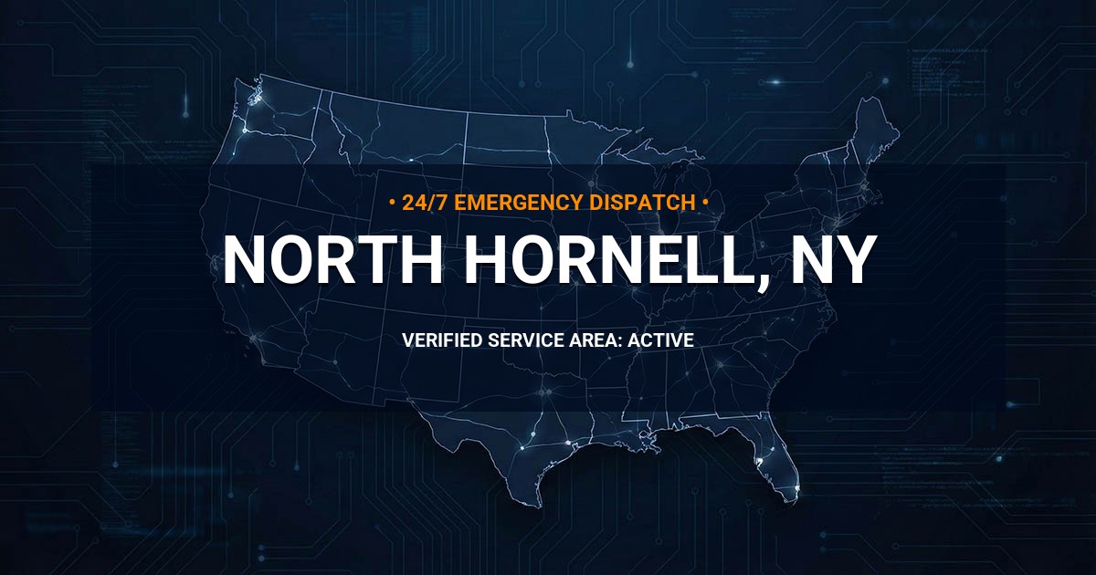 Emergency Plumbing Dispatch Map for Plumbing Services: North Hornell, NY