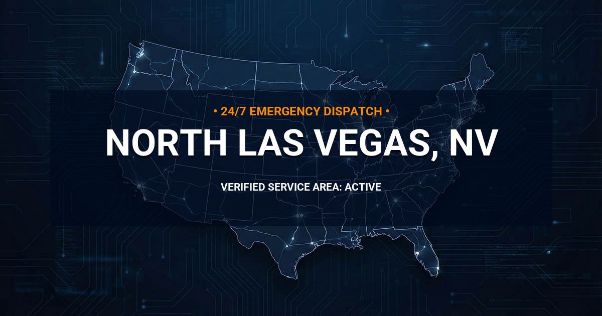 Emergency Plumbing Dispatch Map for Plumbing Services: North Las Vegas, NV
