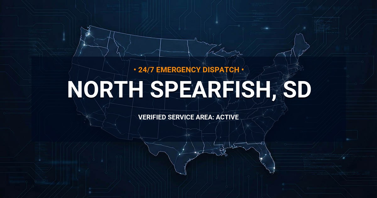 Emergency Plumbing Dispatch Map for Plumbing Services: North Spearfish, SD