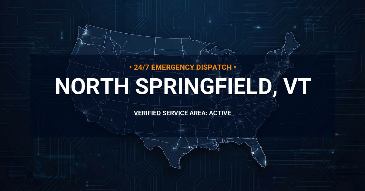 Emergency Plumbing Dispatch Map for Plumbing Services: North Springfield, VT