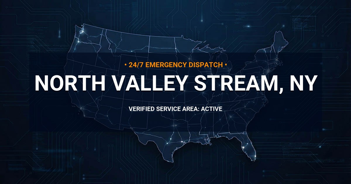 Emergency Plumbing Dispatch Map for Plumbing Services: North Valley Stream, NY