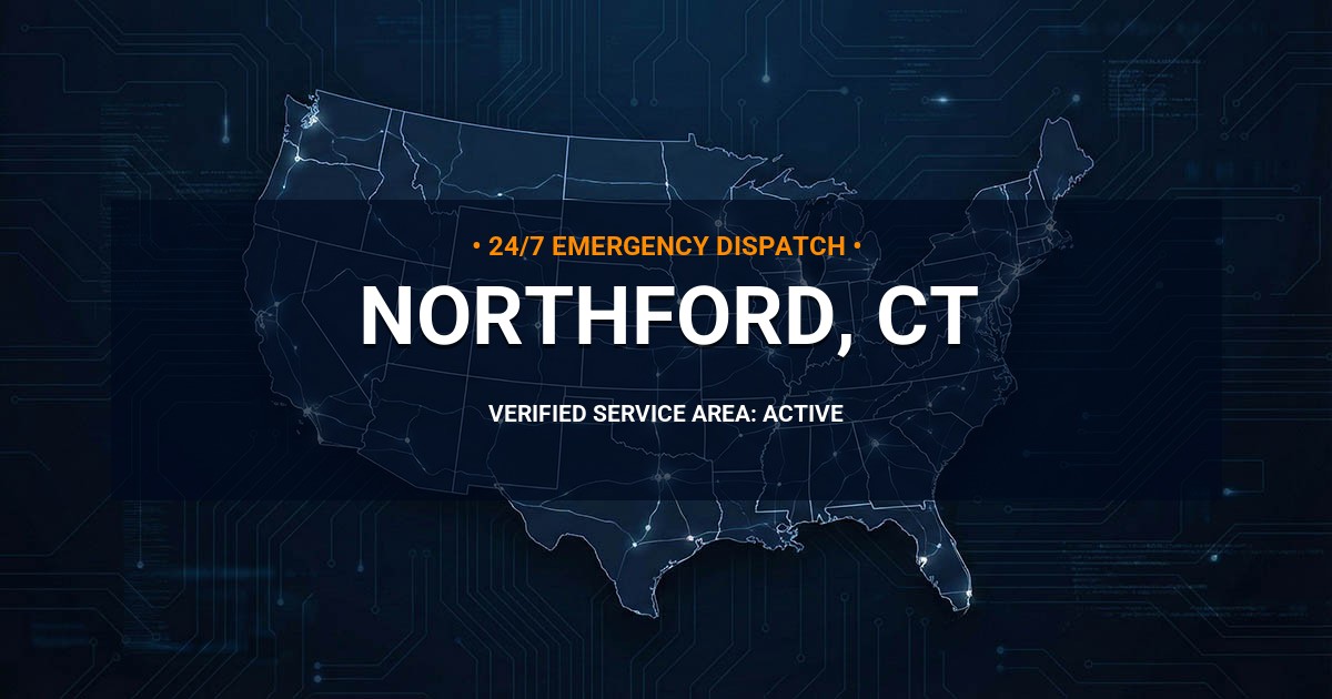 Emergency Plumbing Dispatch Map for Plumbing Services: Northford, CT