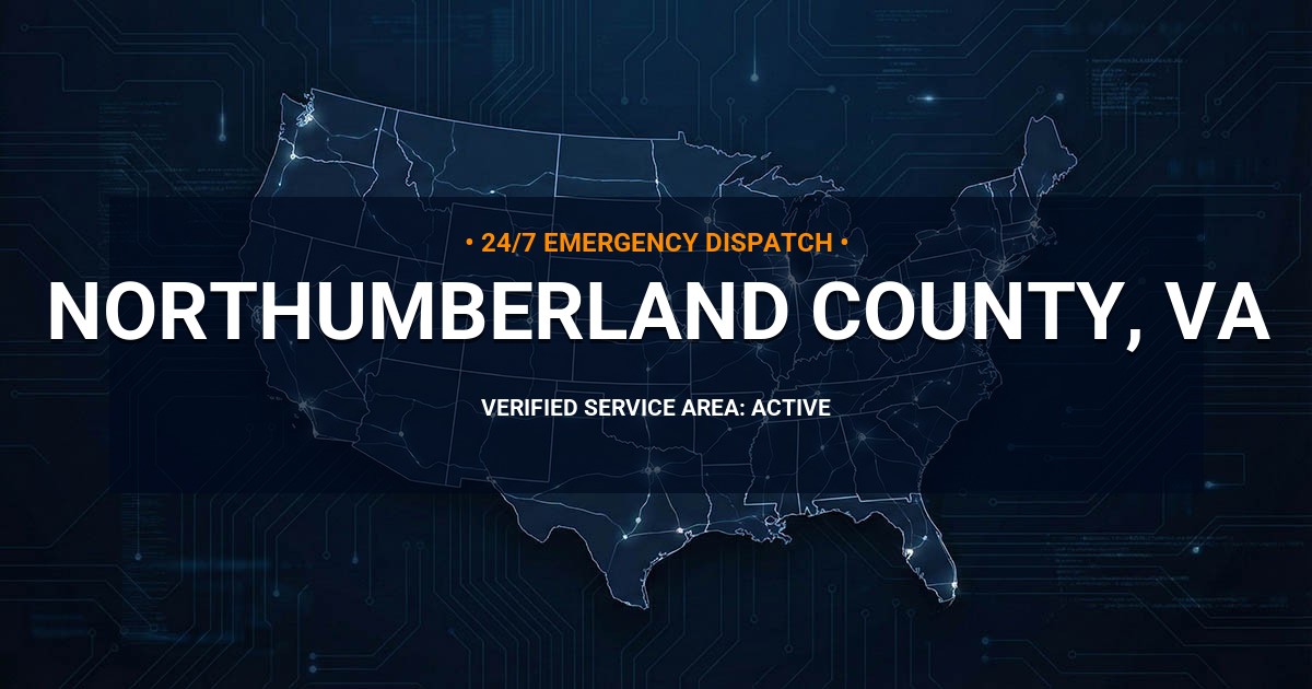 Emergency Plumbing Dispatch Map for Northumberland County Plumbing Logistics