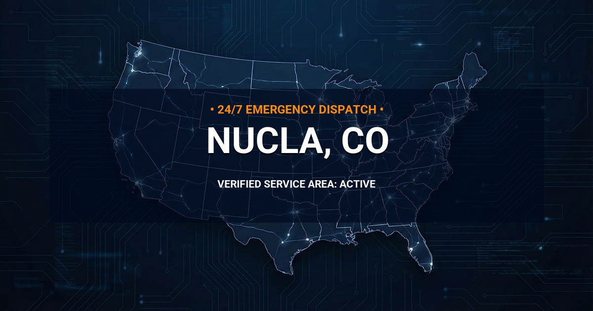 Emergency Plumbing Dispatch Map for Plumbing Services: Nucla, CO